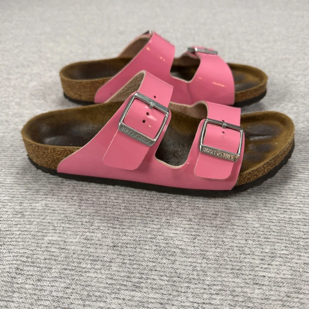 Birkenstock Arizona Pink Patent Leather‎ Sandals Womens EU 34 US3-3.5